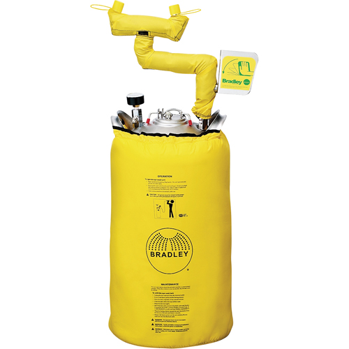 Bradley S19-788H Douche oculaire portative avec enveloppe chauffante, Pressuris&eacute;, Capacit&eacute; 15 gal., Conformit&eacute; ANSI Z358.1