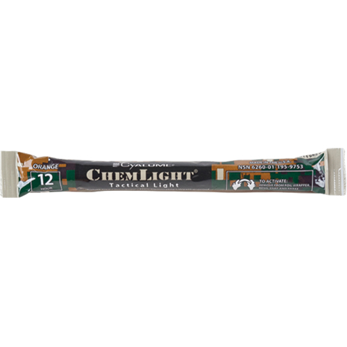 Omniglow 9-27019 6" Cyalume&reg; Lightsticks, Orange, 12 hrs. Duration