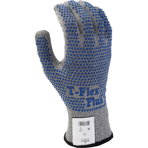 Showa 8113C-10 Gant sans coutures T-Flex Plus, 10/T-Grand, Calibre 13, Rev&ecirc;tement PVC, ANSI/ISEA 105 niveau 4