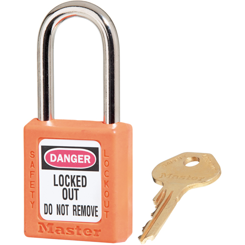 Master Lock 410KAS12ORJ Cadenas Zenex s&eacute;rie 410 - ensemble de 12, Cadenas de s&eacute;curit&eacute;, Cl&eacute;s identiques, Thermoplastique, Largeur de 1-1/2"