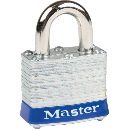 Master Lock 3BLU Series 3 Lockout Padlocks, Safety Padlock, Keyed Different, Laminated Steel, 1-9/16" Width