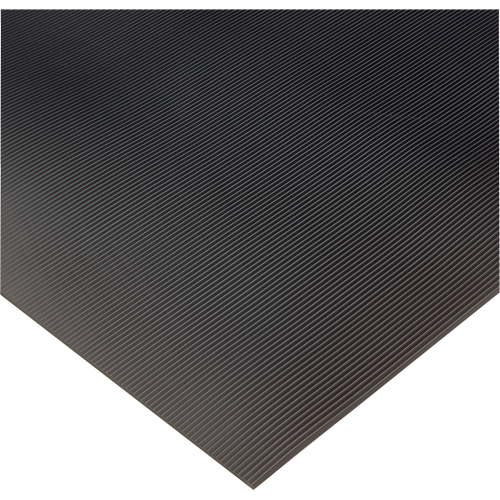 Wearwell 702.14X4X75BK Tapis ondul&eacute; non conducteur pour tableau de contr&ocirc;le no 702, 4' la x 75' lo, 1/4" &eacute;paisseur, Noir, PVC