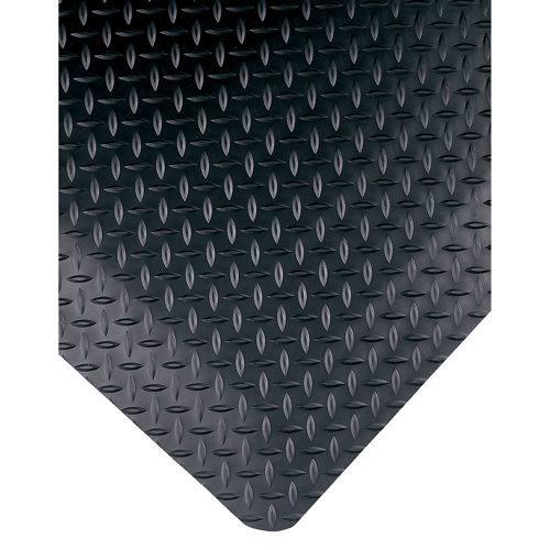 Wearwell 495.916X2X3BK Tapis Select No 495, Losange, 2' x 3' x 9/16", Noir, PVC