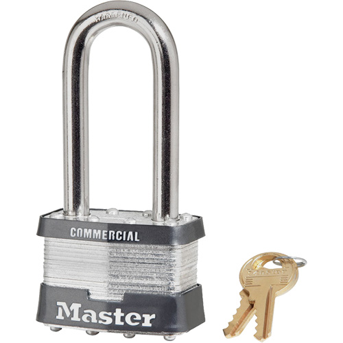 Master Lock 5LJ Commercial Padlock, Keyed Different, Laminated Steel, 2" Width