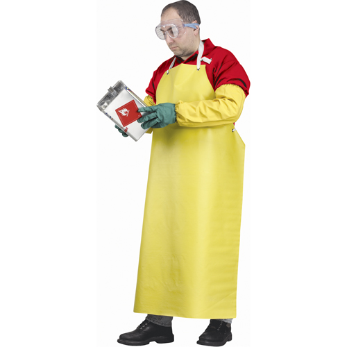 WASIP LTD. 440090 Flame Resistant Aprons, Neoprene/Polyester, 48" L x 35" W, Yellow