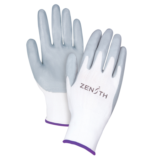 Zenith Safety Products SAM629 Lightweight Breathable Coated Gloves, 6/X-Small, Foam Nitrile Coating, 13 Gauge, Polyester Shell