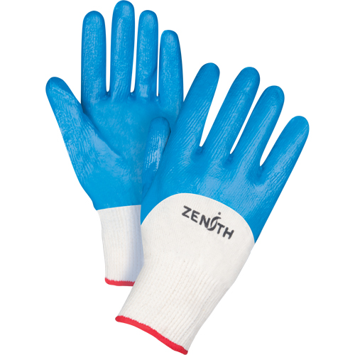 Produits de sécurité Zenith SAM646 Gants enduits et tricot&eacute;s sans coutures de poids moyen, 7/Petit, R&ecirc;vetement Nitrile, Calibre 13, Enveloppe en Coton
