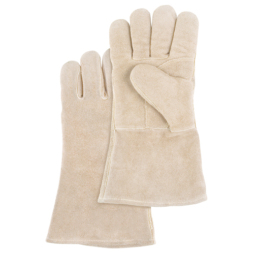 Weld-Mate SAN277 Gants de soudeur de premi&egrave;re qualit&eacute;, Cuir de vache refendu, Taille Grand