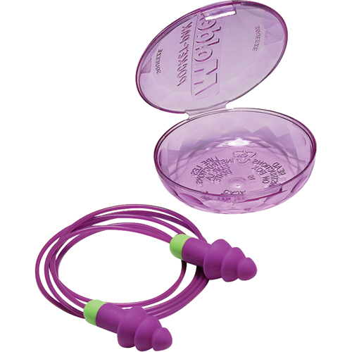 Moldex 6405 Bouchons d'oreilles r&eacute;utilisables Rockets, Avec cordon, Vrac - &eacute;tui en plastique, 27 dB NRR, Taille unique