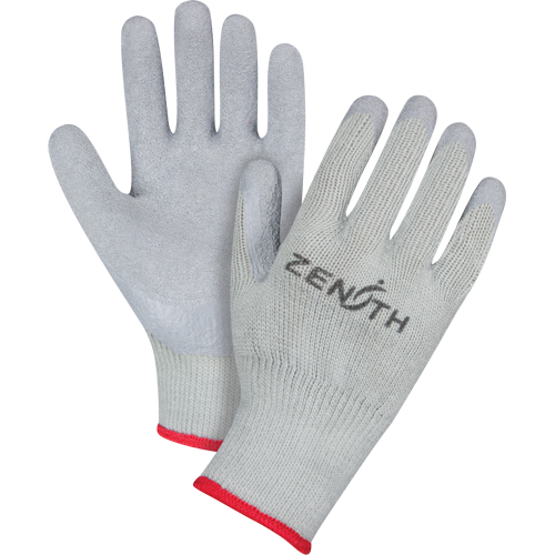 Produits de sécurité Zenith SAN432 Gants enduits &agrave; doublure confortable en caoutchouc naturel, 9/Grand, R&ecirc;vetement Latex de caoutchouc, Calibre 10, Enveloppe en Polyester/Coton