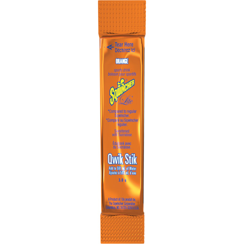Dentec 11060100-OR Sqwincher&reg; Boisson de r&eacute;hydratation ZERO Qwik Stik, Poudre, Orange