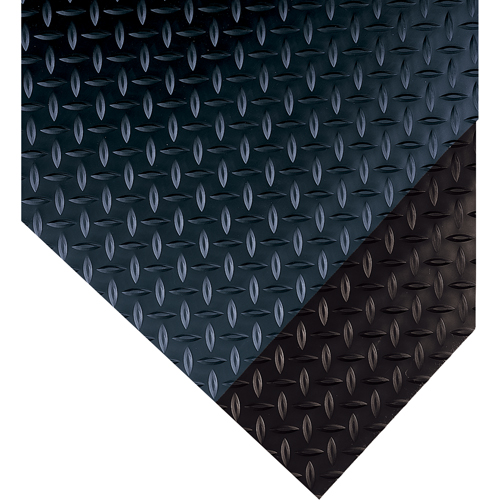 Wearwell 385.316X4X75BK Tapis de couloir No 385, Losange, 4' x 75' x 3/16", Noir, PVC