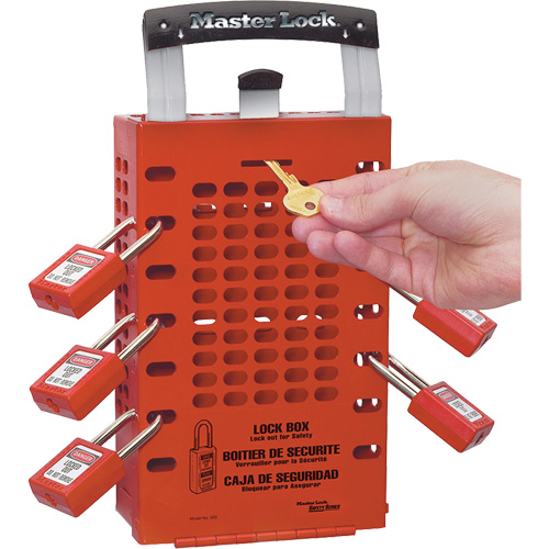 Master Lock 503RED Boîtes de verrouillage Latch Tight, Rouge