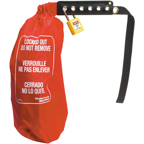 Master Lock 453L Sac de cadenassage &eacute;lectrique pour prise surdimensionn&eacute;e & contr&ocirc;le de palan, Type Prise