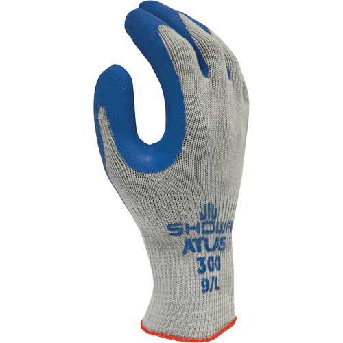 Showa 300XL-10 Gants en caoutchouc enduits de latex Atlas Fit 300, 10/T-Grand, R&ecirc;vetement Latex de caoutchouc, Calibre 10, Enveloppe en Polyester/Coton