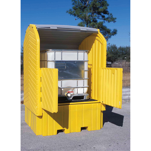 Ultratech 1161 Palettes Ultra IBC HardTop avec drain, 64,5" lo x 62" la x 96" h, Capacit&eacute; de charge 8500 lb