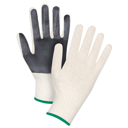 Zenith Safety Products SAP212 Palm-Coated String Knit Gloves, Poly/Cotton, Single Sided, 7 Gauge, Medium