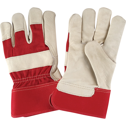Produits de sécurité Zenith SAP233 Gants d'ajusteur &agrave; paume s&egrave;che de premi&egrave;re qualit&eacute;, Grand, Paume en Cuir fleur de vache, Doublure en Coton