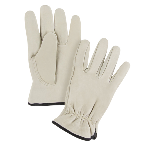 Zenith Safety Products SM618 Winter-Lined Driver's Gloves, Large, Grain Cowhide Palm, Fleece Inner Lining