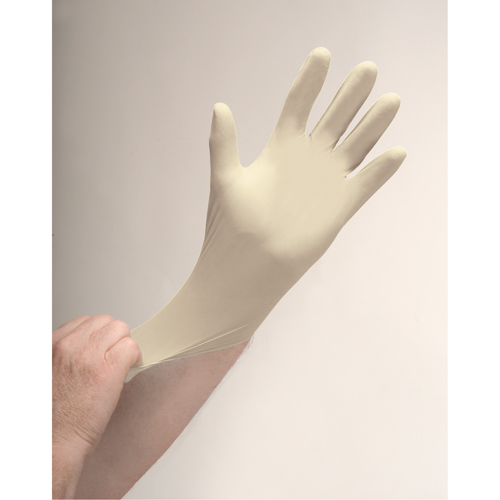 Produits de sécurité Zenith SAP338 Gants d'examen de premi&egrave;re qualit&eacute; pour peau sensible, T-petit, Latex, 4 mils, Poudr&eacute;s, Naturel