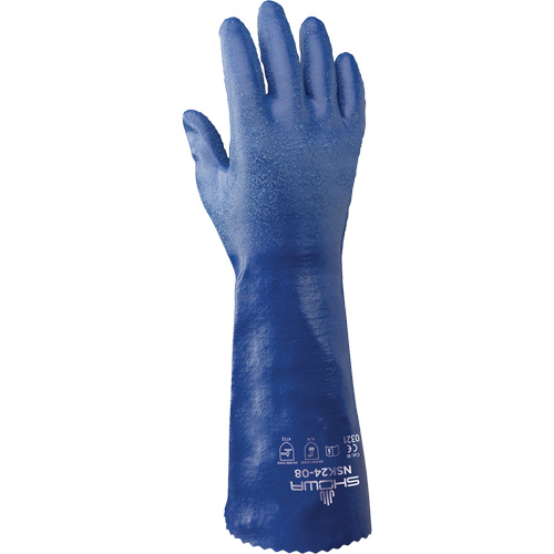 Showa NSK24-10 Gants doubl&eacute;s de tricot Nitri-Solve NSK24, Taille Grand/10, 14" lo, Nitrile, Doublure en Interlock, 24 mils