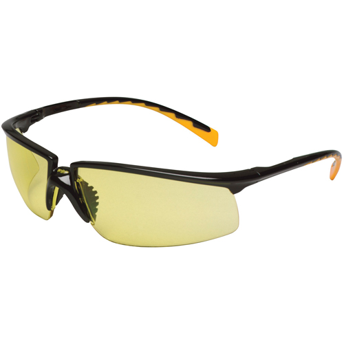 3M 12263-00000-20 Lunettes de s&eacute;curit&eacute; Privo, Lentille Ambr&eacute;e, Antibu&eacute;e, R&eacute;pond ou surpasse la norme CSA Z94.3