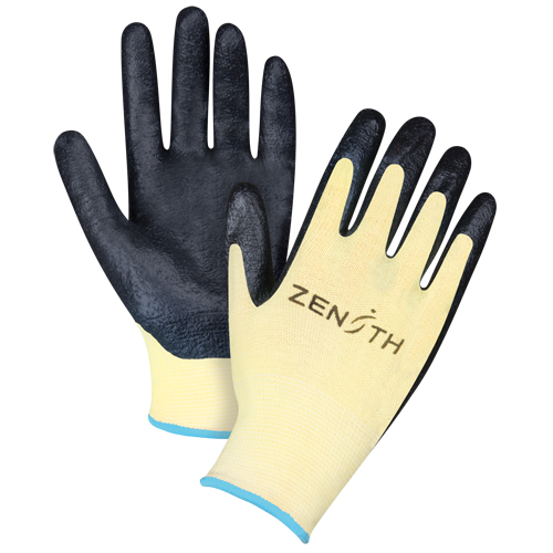 Produits de sécurité Zenith SAP925 Gants r&eacute;sistants &agrave; la coupe avec prise sup&eacute;rieure, Taille T-Grand/10, Calibre 13, Rev&ecirc;tement Mousse de nitrile, Enveloppe en Aramide, ANSI/ISEA 105 niveau 3/EN 388 niveau 5