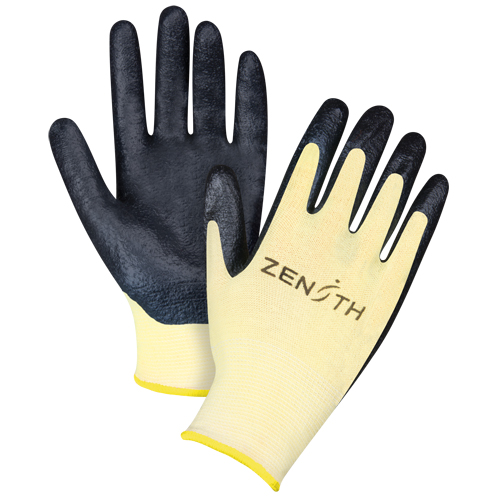 Produits de sécurité Zenith SAP926 Gants r&eacute;sistants &agrave; la coupe avec prise sup&eacute;rieure, Taille 2T-Grand/11, Calibre 13, Rev&ecirc;tement Mousse de nitrile, Enveloppe en Aramide, ANSI/ISEA 105 niveau 3/EN 388 niveau 5