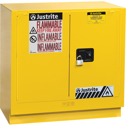 Justrite 892300 Armoire de s&eacute;curit&eacute; pour dessous de comptoir pour produits inflammables EX Sure-Grip, 22 gal., 2 Porte(s), 35" La x 35" h x 22" p