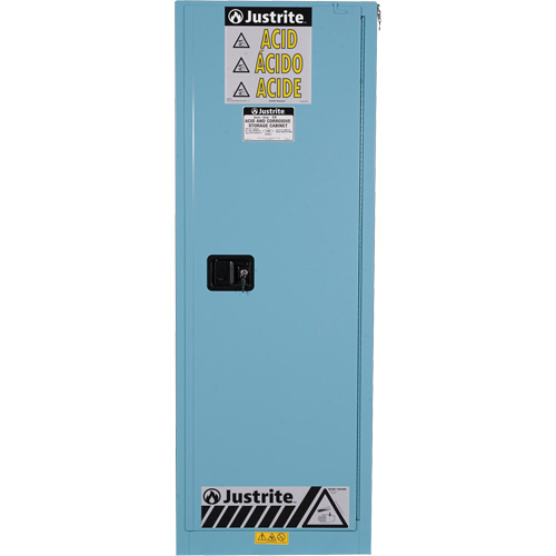 Justrite 892202 Sure-Grip&reg; Ex Acid/Corrosive Storage Cabinets, 22 gal., 23.25" x 65" x 18"