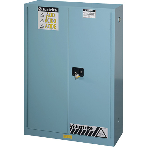 Justrite 894522 Sure-Grip&reg; Ex Acid/Corrosive Storage Cabinets, 45 gal., 43" x 65" x 18"