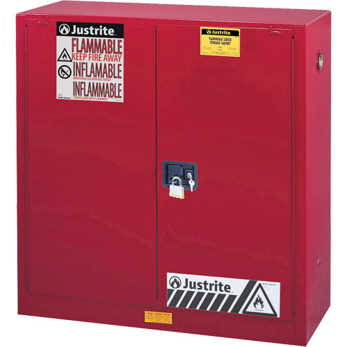 Justrite 893031 Sure-Grip&reg; EX Combustibles Safety Cabinet for Paint and Ink, 40 gal., 3 Shelves