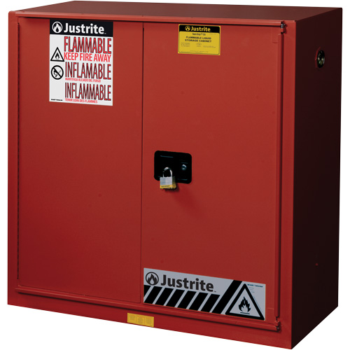 Justrite 893091 Armoire de s&eacute;curit&eacute; pour la peinture et les encres combustibles EX Sure-Grip, 40 gal., 3 tablettes