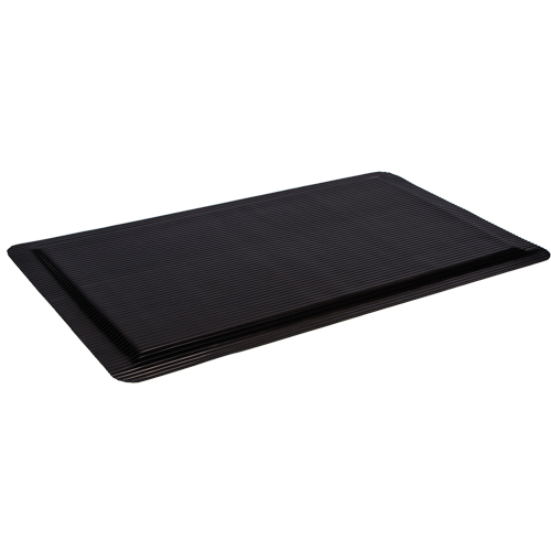 Mat Tech EEM0023BK Ergo-Ease Mats, Ribbed, 2' x 3' x 7/8", Black, Rubber/Sponge