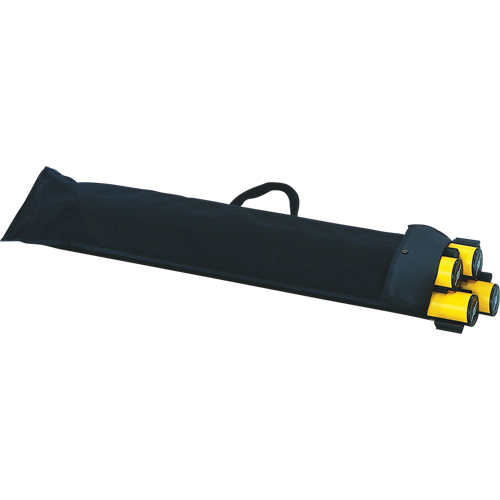 Tensator SA14PKMAXNOD4XC StowAway&reg; Post Kits, Plastic, 36" H, Black/Yellow Tape, 13' Tape Length