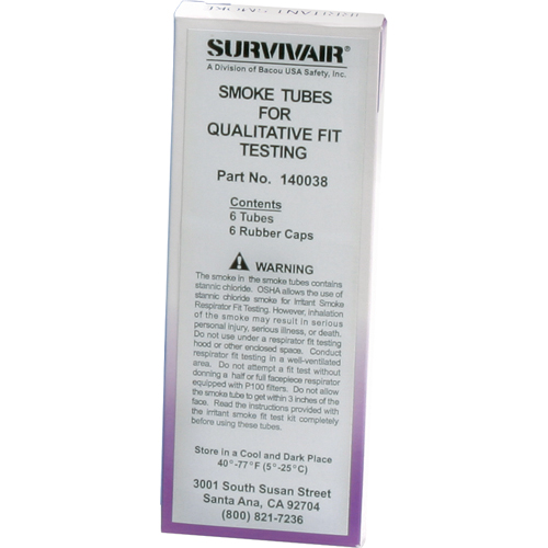 PIP Global Safety 140038 Fit Test Kits - Replacement Tubes, Qualitative, Smoke Testing Solution