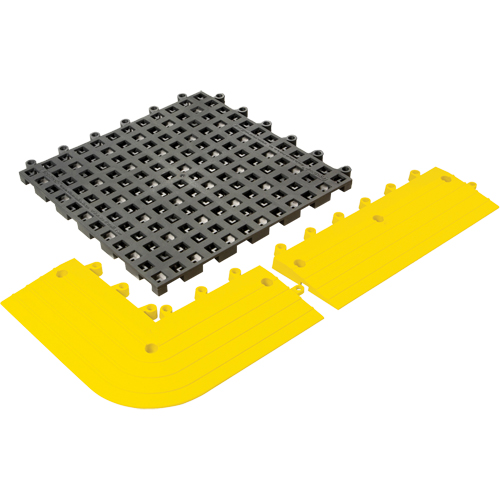 Wearwell 564.78X18X18CH-CS10 ErgoDeck&reg; General Purpose No. 564 Matting, PVC, 1-1/2' W x 1-1/2' L, 7/8" Thick, Charcoal