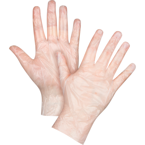 Produits de sécurité Zenith SEK352 Gants jetables &eacute;conomiques, Petit, Poly&eacute;thyl&egrave;ne, 1 mil, Sans poudre, Transparent