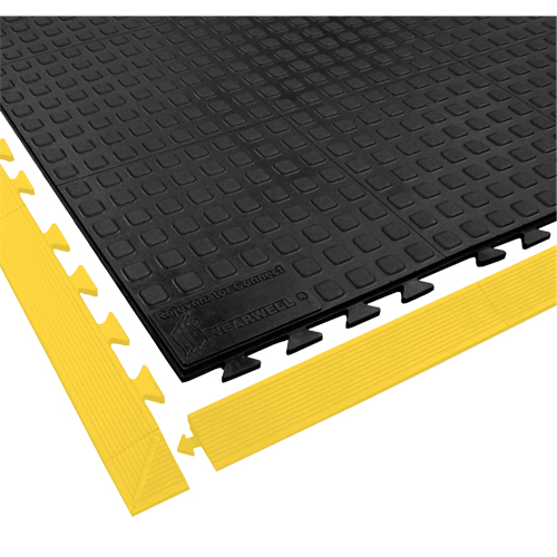 Wearwell 502.58X3X3BK Rejuvenator Connect No. 502 Matting, Polyurethane, 3' W x 3' L, 5/8" Thick, Black