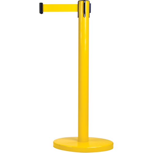 Zenith Safety Products SAS228 Free-Standing Crowd Control Barrier, Steel, 35" H, Yellow Tape, 7' Tape Length