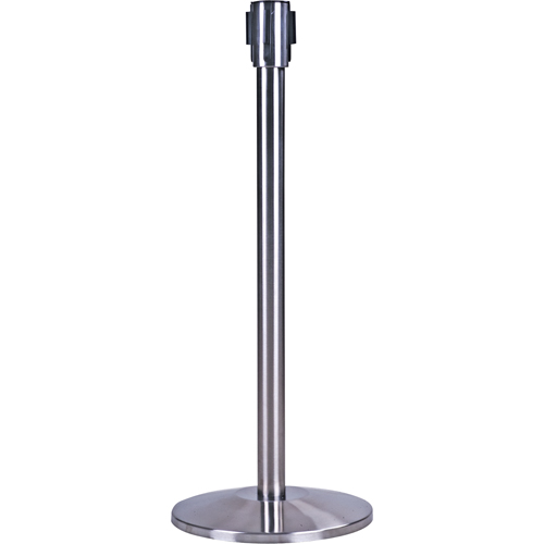 Produits de sécurité Zenith SAS230 Poteau r&eacute;cepteur pour barri&egrave;res sur pieds pour le contr&ocirc;le des foules, Hauteur de 35", Acier inoxydable
