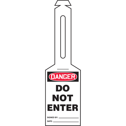 Accuform NMC TAL358 Loop 'N Strap Safety Tag, Plastic, 3-3/8" W x 5-7/8" H, English