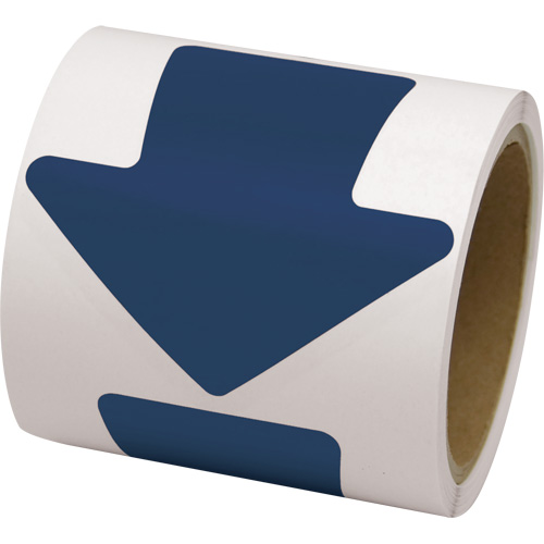 Incom Top Tape & Label VA400B Coloured Floor Marking Decals, Arrow, 4" L x 4" W, Blue, Vinyl