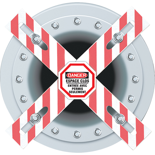 Accuform Signs FRCXB631 Danger Man-Way Cross Barrier