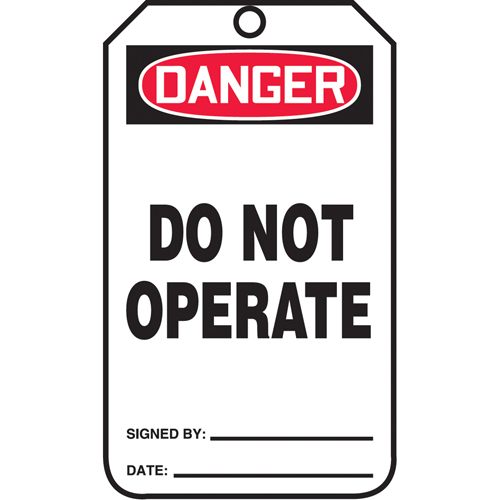 Accuform Signs TAR110 Tags By-The-Roll Safety Tags, Cardstock, 3" W x 6-1/4" H, English