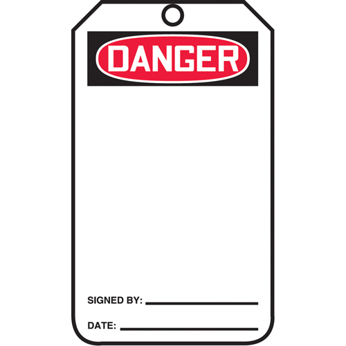 Accuform Signs MDT185PTM Safety Tags, Plastic, 3-3/8" W x 5-7/8" H, English