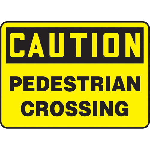Accuform NMC MVHR687VP "Pedestrian Crossing" Sign, 14" x 10", Plastic, English