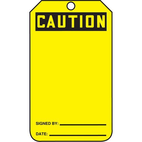 Accuform NMC MDT623PTP Safety Tags, Plastic, 3-3/8" W x 5-7/8" H, English