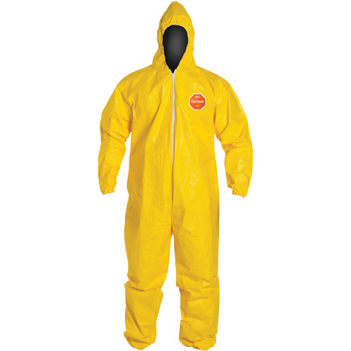 Dupont Personal Protection QC127S-L Tychem&reg; 2000 Coveralls, Large, Yellow