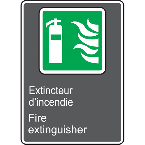 Accuform Signs MCSA956VA Canadian Standards Association Identification Safety Signs, 14" x 10", Aluminum, Bilingual with Pictogram